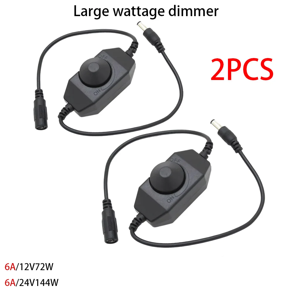 Monochrome LED Dimmer LED Light Strip LED Light Knob Dimming Hand Twist Dimming Switch Control 12V 5A 24V 5A 60W 120W
