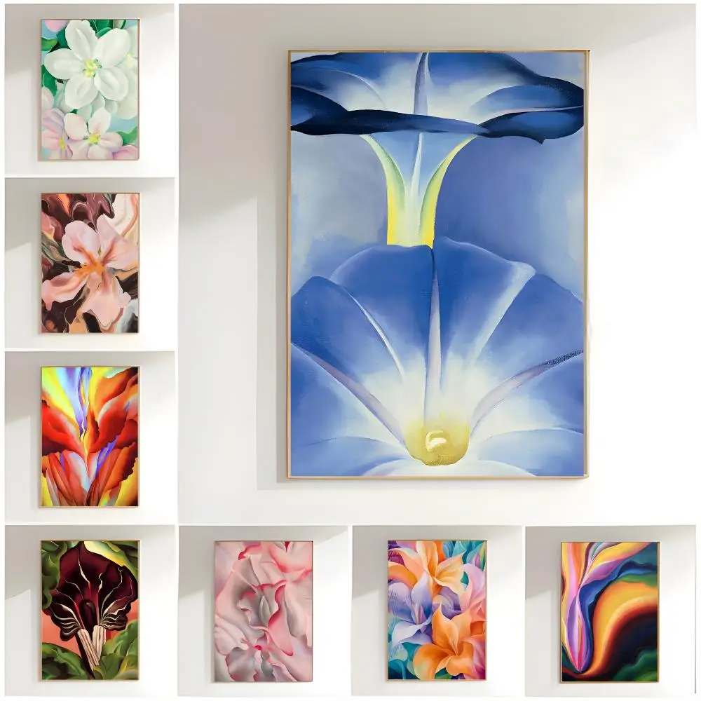 modern artist g-georgia okeeffe Poster Classic Wall Art  Home Decor  Peel and Stick Unframed