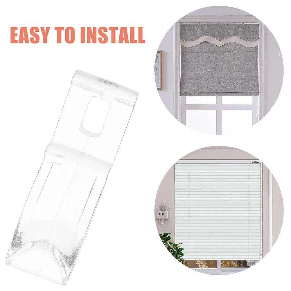 10Pcs Curtain Positioning Hooks Roller Blind Clips for Chain Cord Holder Sturdy Clear Plastic Blinds Safety Clips Window - view 6
