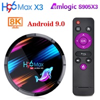 H96 MAX X3 TV Box Android 9.0 4GB 64GB Amlogic S905X3 Quad core BT Wifi H96MAX 4GB 32GB Media player TVBOX Set top box