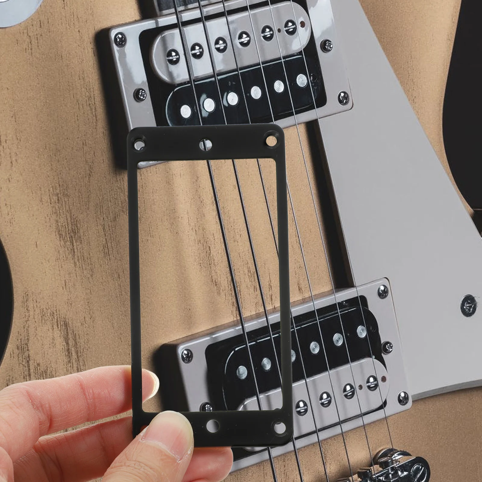 

2 Pcs Pickup Frame Frames Guitar Covers Component Pickups Plastic Electric Parts Replacement Plate