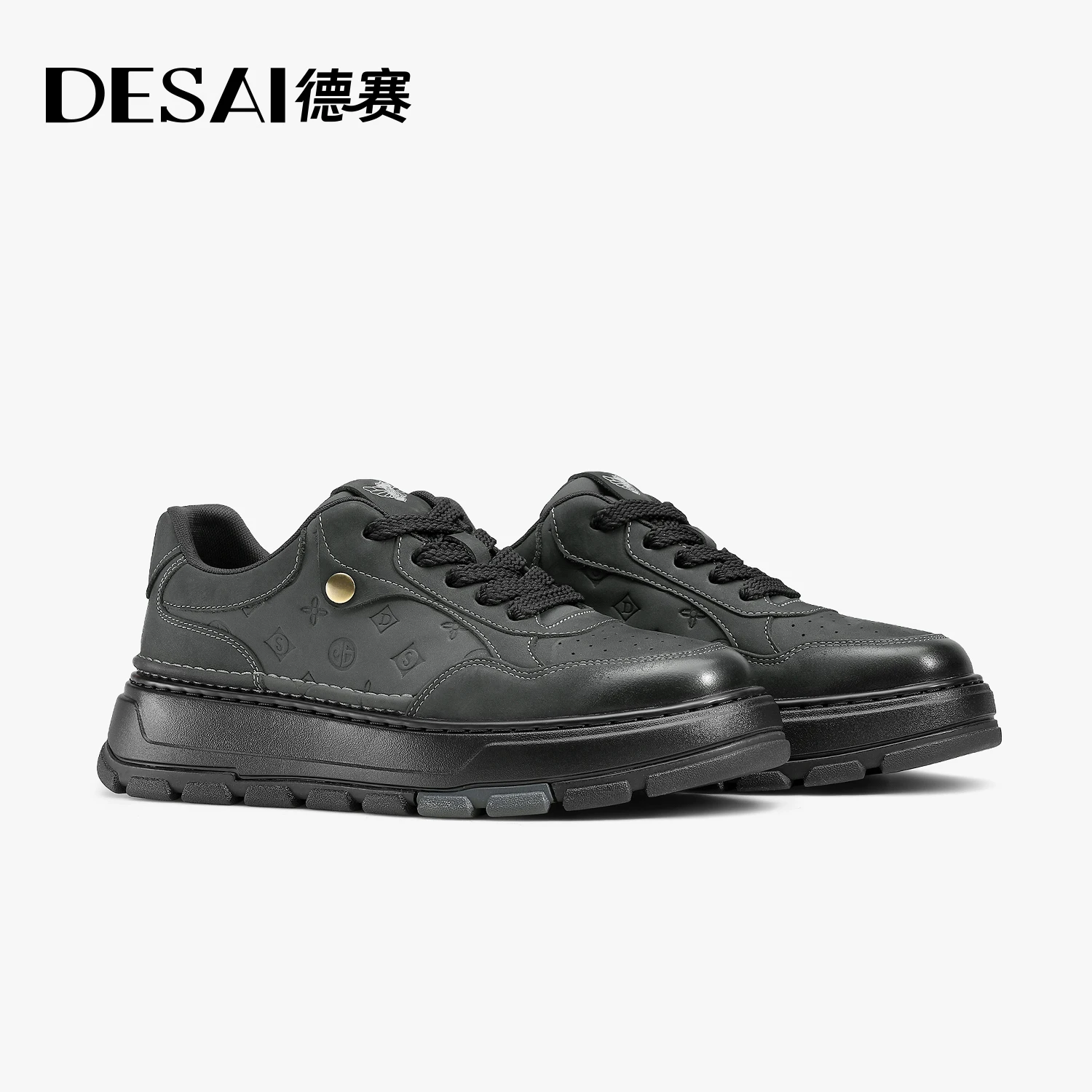 

DESAI Ретро спецодежда из натуральной кожи, мужские спортивные туфли для скейтбординга, универсальная повседневная обувь