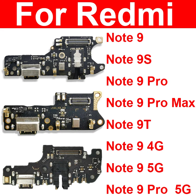 USB Charging Dock Board For Xiaomi Redmi Note 9 9S 9T 9 Pro Max 5G Usb Charger Port Board Connector Flex Cable Parts