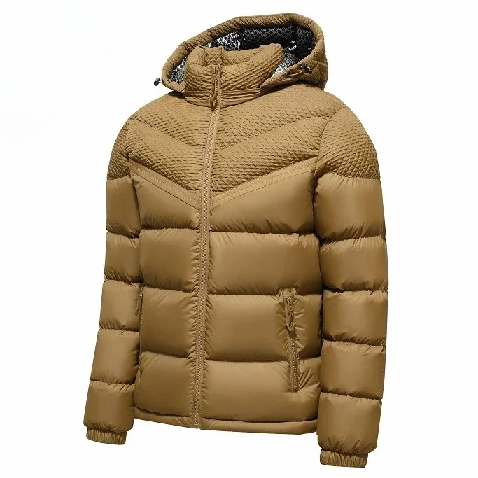 Graphene Self-heating Puffer Jackets Men Winter Thick Windproof Hooded Padded Jacket High Quality Ultralight Down Parka Coat Man