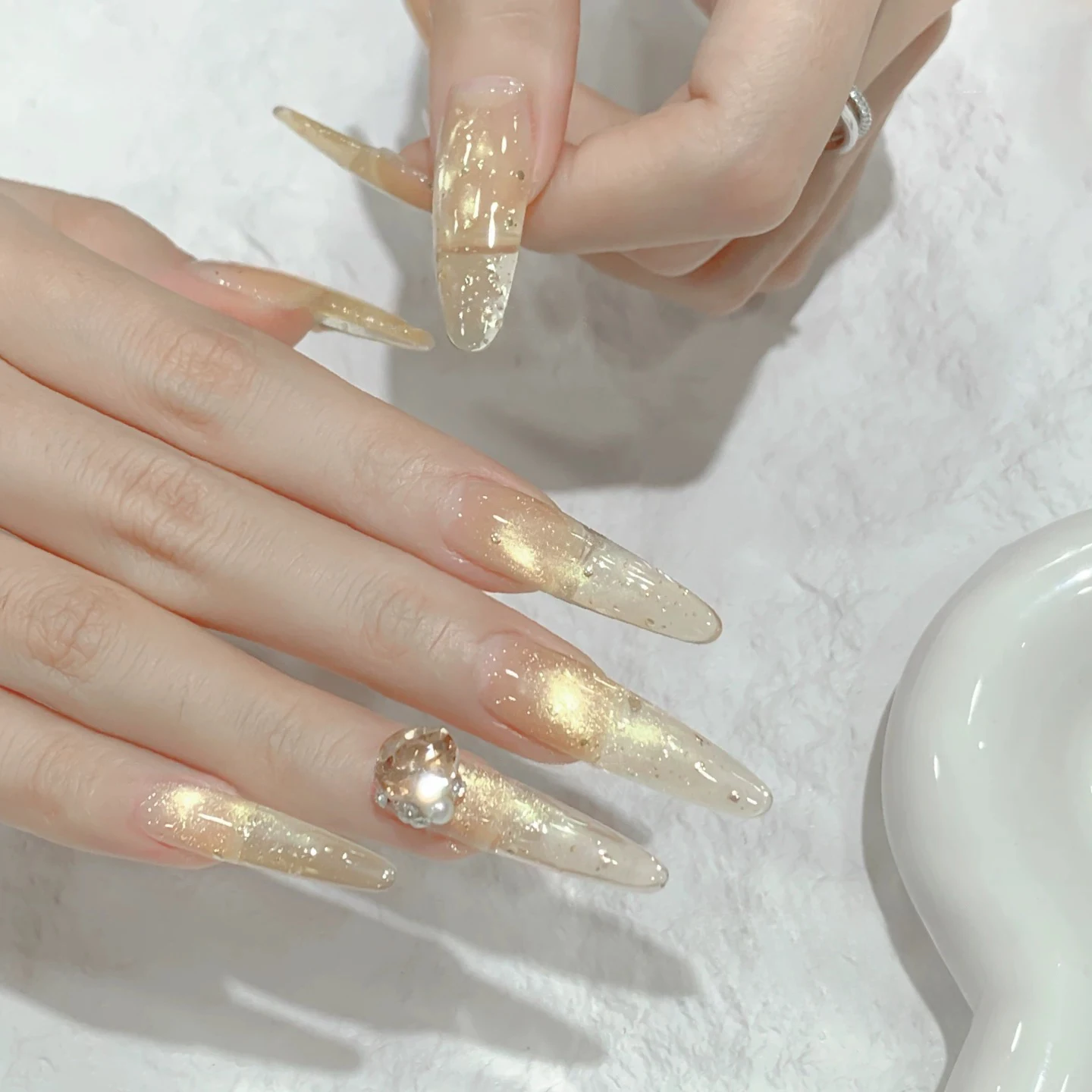 1-20 pièces WS rafraîchissant coloré bulle d'eau oeil de chat Gel vernis à ongles 2025 populaire Super paillettes perle de verre Salon de manucure Nail Art