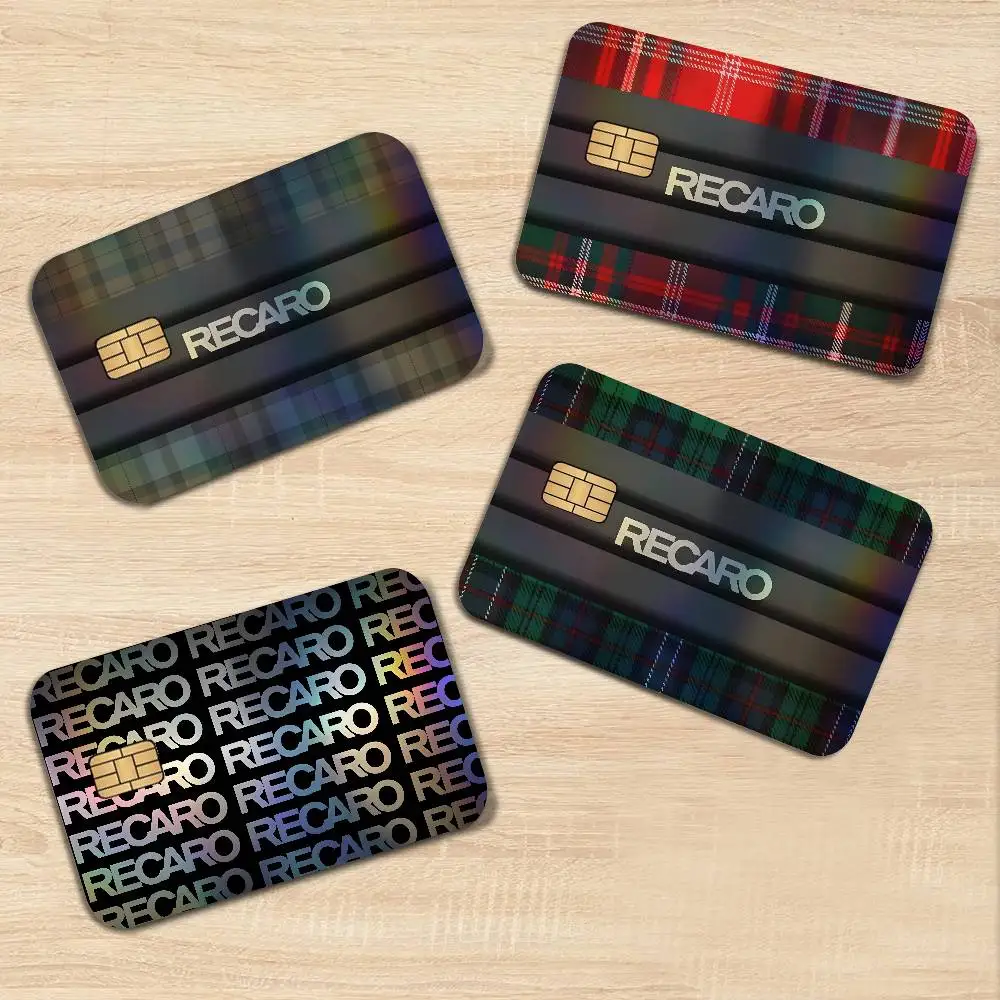 R-Recaro Logo Laser Flash Bank Card Stickers Fashion Aesthetic Design for Daily Decor