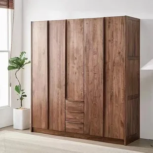 For Nordic Solid Wood Rotating Shoe Cabinet Black Walnut Rattan Weaving Large Capacity Entrance Hallway Storage Simple Home