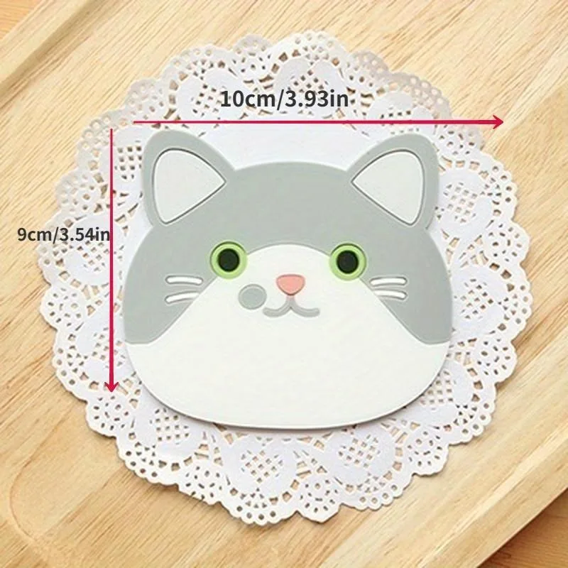 1 Stück Niedliche Silikon-Katzen-Untersetzer Rutschfeste Wärmematten für Kaffeetassen Getränke Schüsseln Tischsets Küchenzubehör