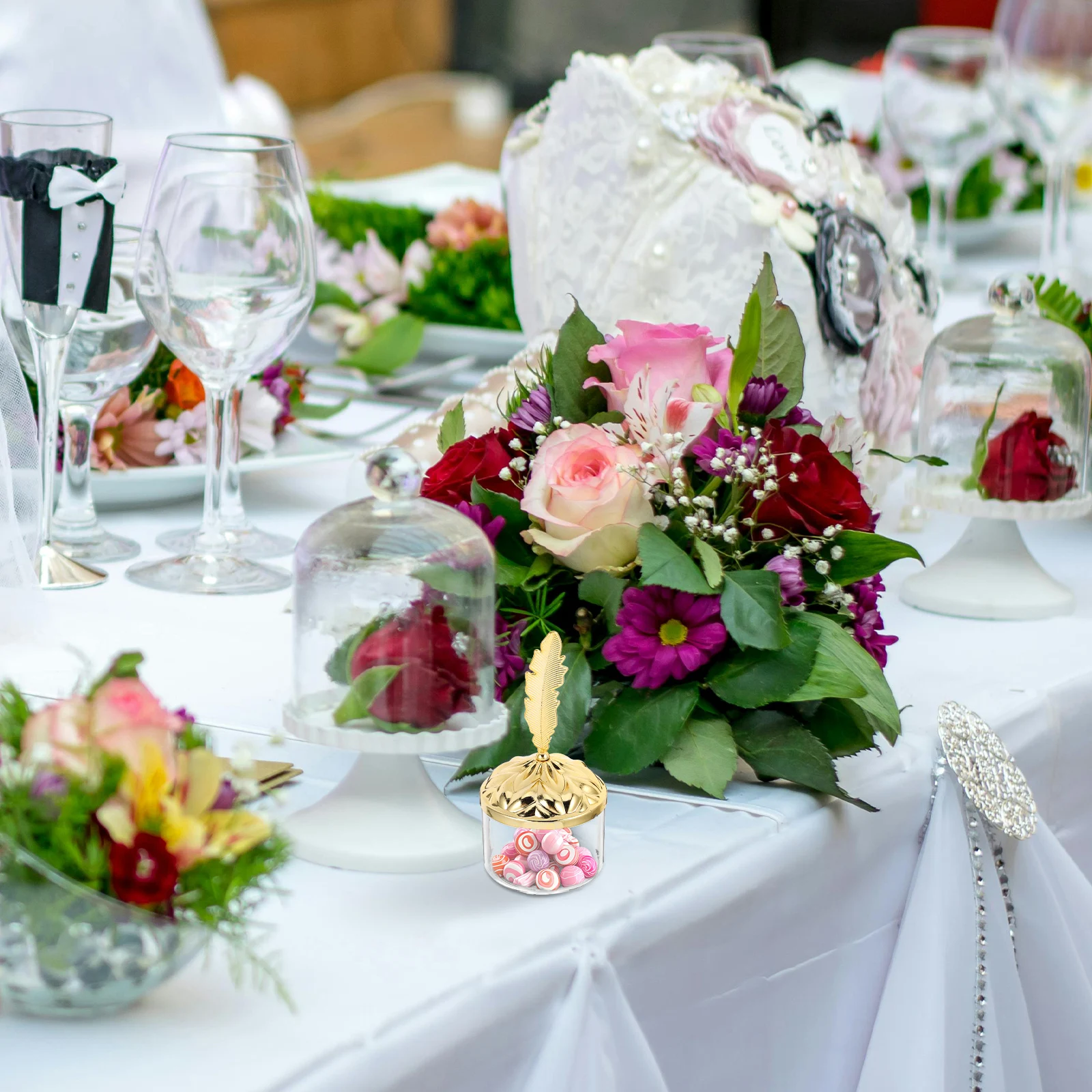 

12 Pcs Candy Box Party Boxes Favors Clear Treat for Goodie European Style Wedding