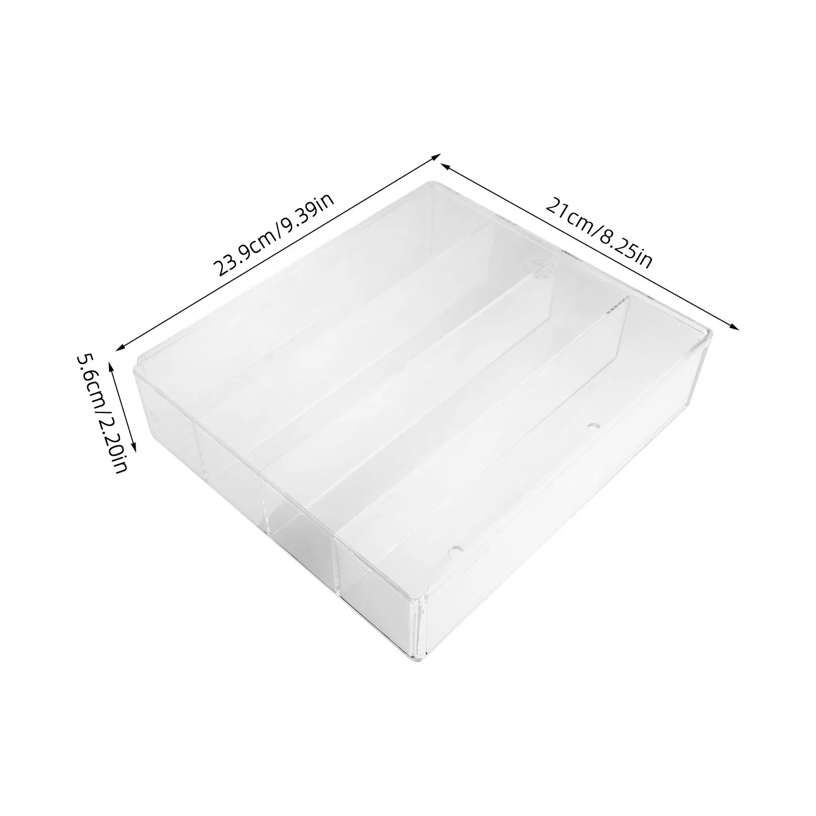 صندوق تخزين شفاف لتنظيم المكياج على سطح الطاولة مع 4 فواصل قابلة للإزالة وأحمر الشفاه والعناية بالبشرة والعطور ومنظم الزيوت العطرية #4