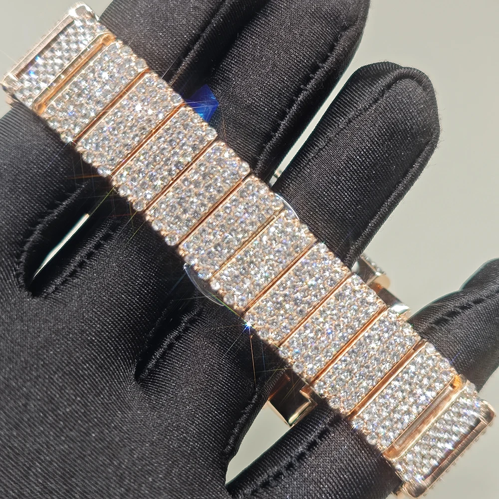 2025 Orologio da uomo con diamanti al quarzo di marca di lusso caldo per uomo Moda Hip Hop Full Diamond Bling Jewelry Orologi da polso Uomo Dropshipping ﻿