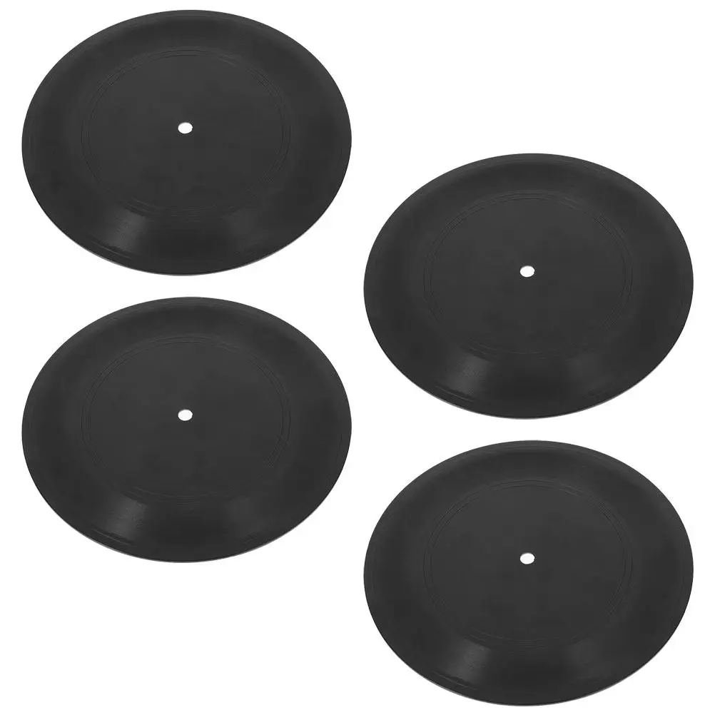 4Pcs Vinyl Record Wall Decor Retro Plastic Record Decorations for Home Bar Ktv Coffee Shop Disco Party Vintage Wall Ornament