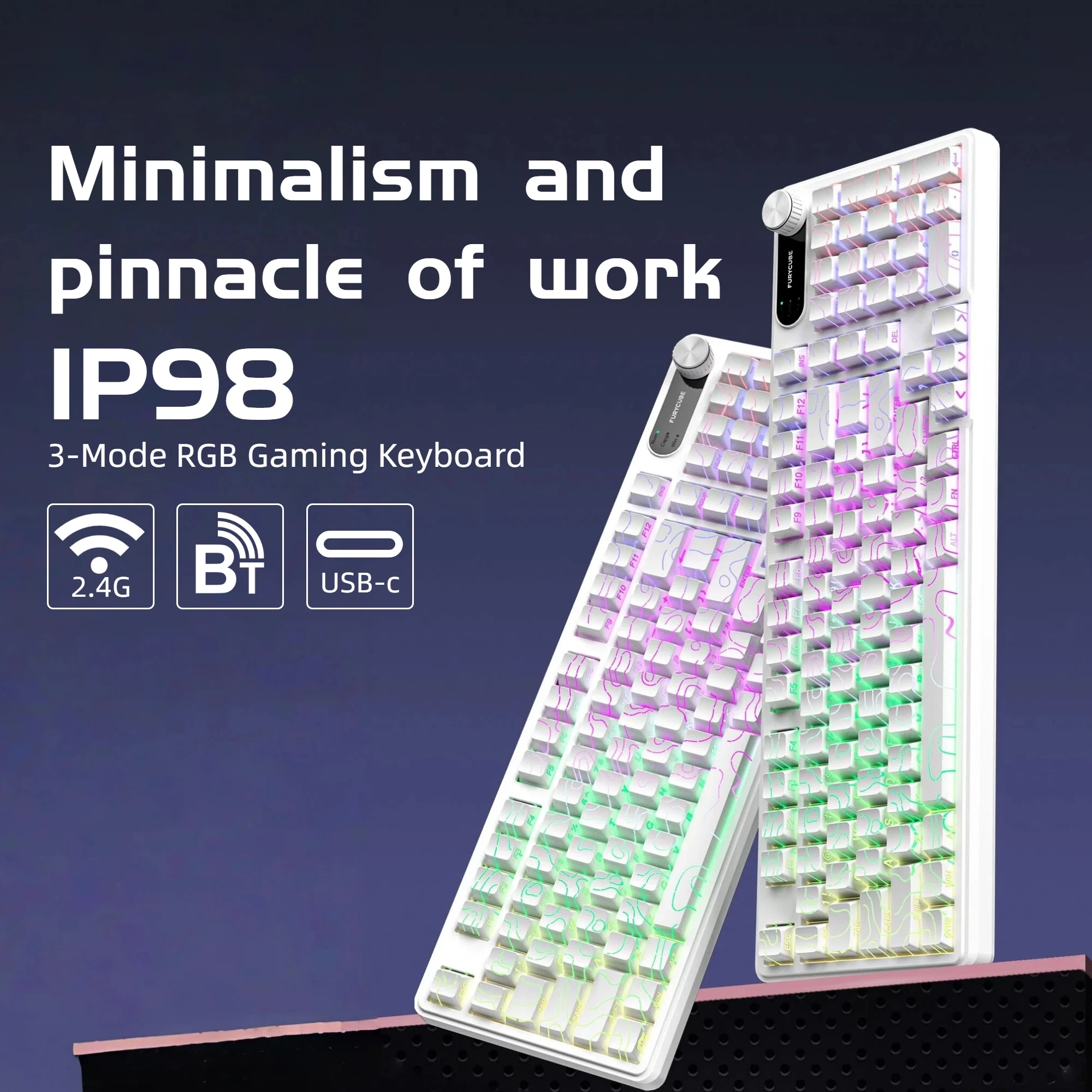 คีย์บอร์ดไร้สาย IP98 ไตร-โมด R - Gaming Keyboard Ip98 บทวิจารณ์และราคา