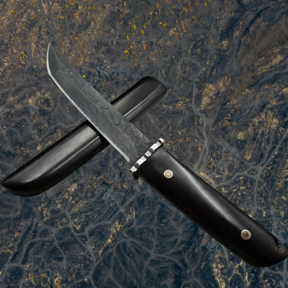 

Высокая твердость VG10, дамасское лезвие, ручка из черного дерева, тактические ножи для выживания, охотничьи ножи для дикой природы, карманный нож для кемпинга