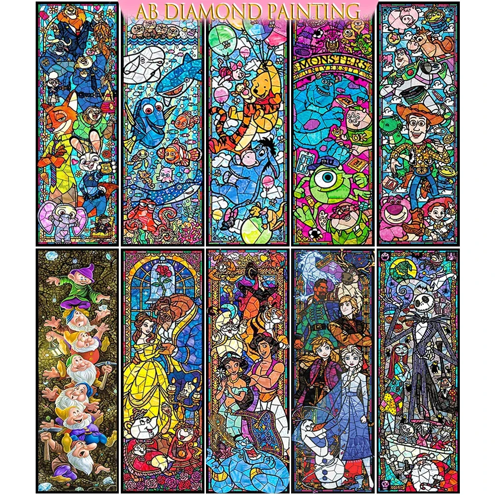 5D Diamond Painting Disney Princess Winnie The Pooh Elsa Frozen Home Decoration AB Square&Round Mosaic Embroidery Cross Stitch