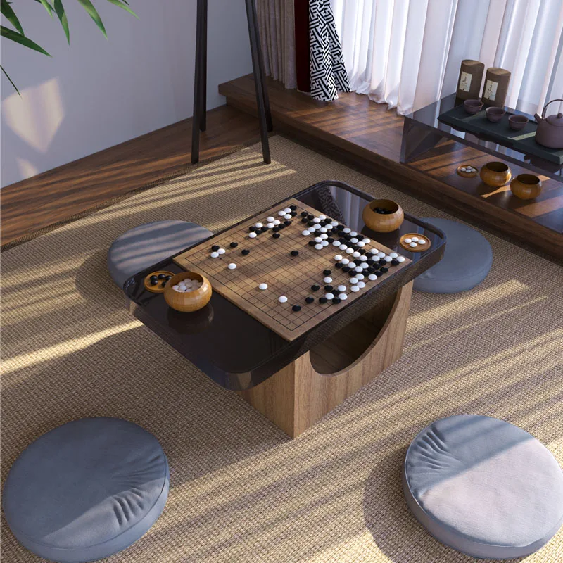 Bay window Go table Chess Gobang set Multifunctional dual-purpose chessboard Small tea table Japanese-style