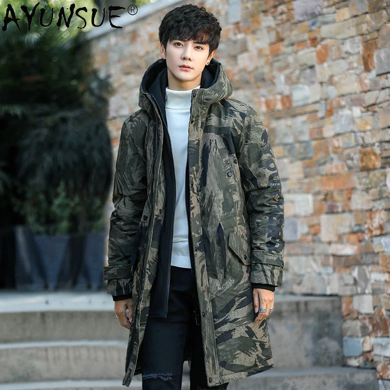 Men's Down Jacket Men Clothing 2024 Winter Jackets Mens Thick Parka Warm Coat Male Hooded Clothes Veste Homme LXR949