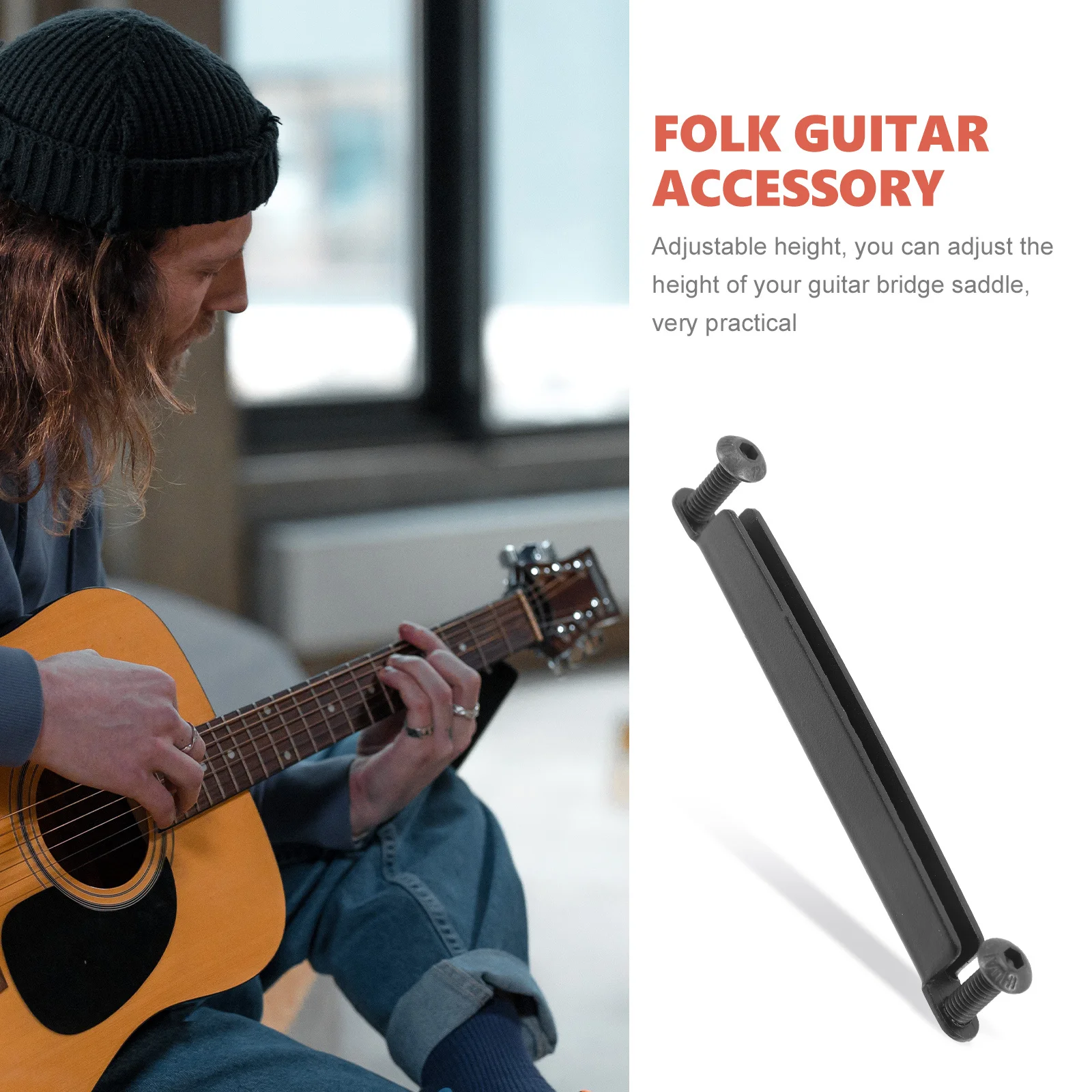 

Guitar Bridge Acoustic Accessories Saddle Adjustment Pad Using Tool Adjusting Height