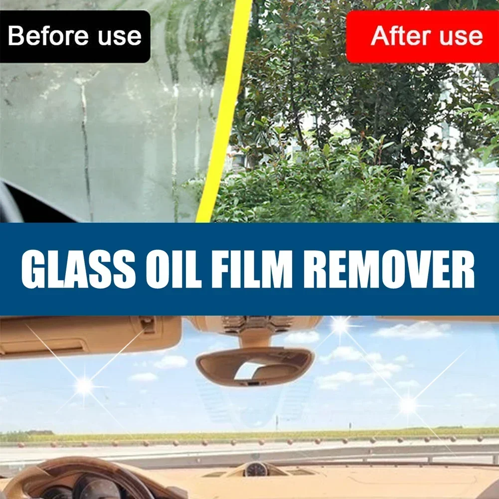 Glass Oil Film Remover Glass Cleaner Polish Agent With Sponge And Cloth Car Windshield Window CleanerFilm Coating Agent