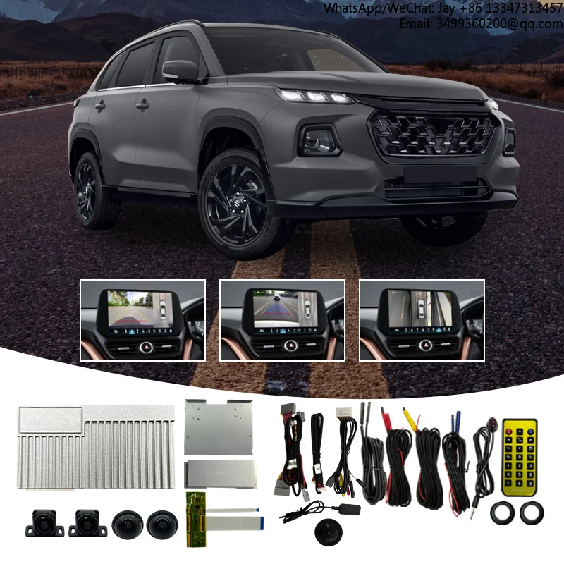 

Система панорамного обзора 360° для автомобиля, 4-канальная запись, встроенный декодер для Toyota Hyryder, Suzuki Grand Vitara, Jimny