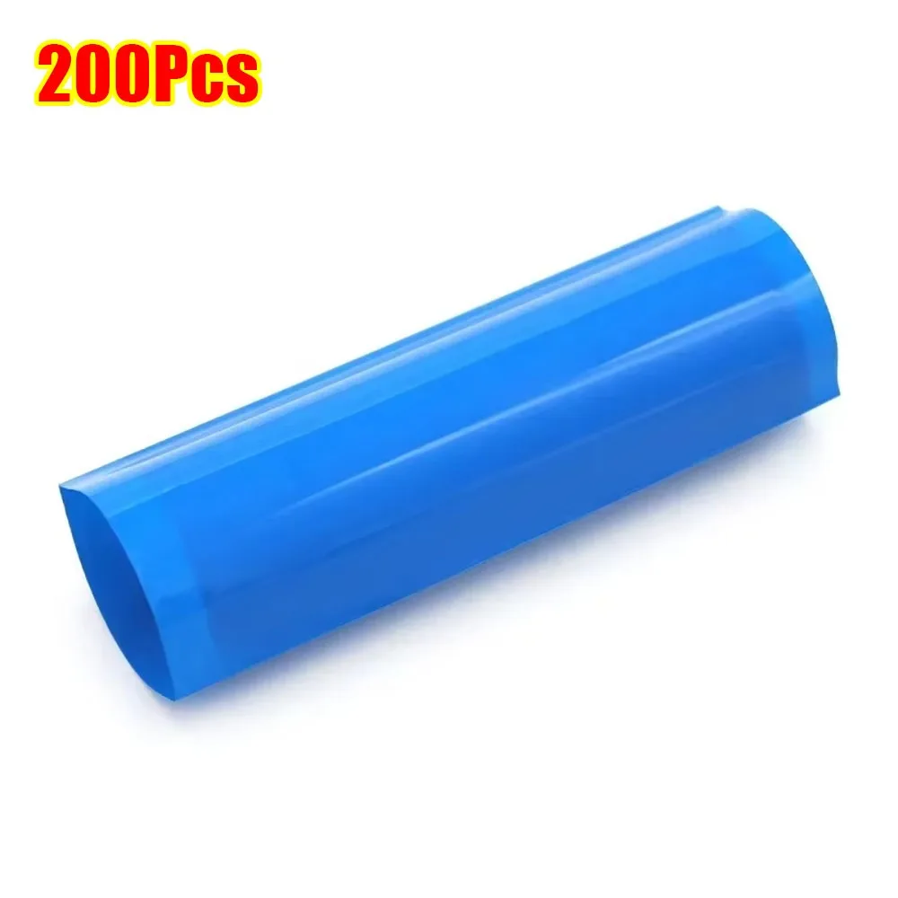 200Pcs/Pack Li-ion Wrap Heat Shrink Tube Single 18650 Battery Flat Shrinkable Film PVC Tape Sleeves