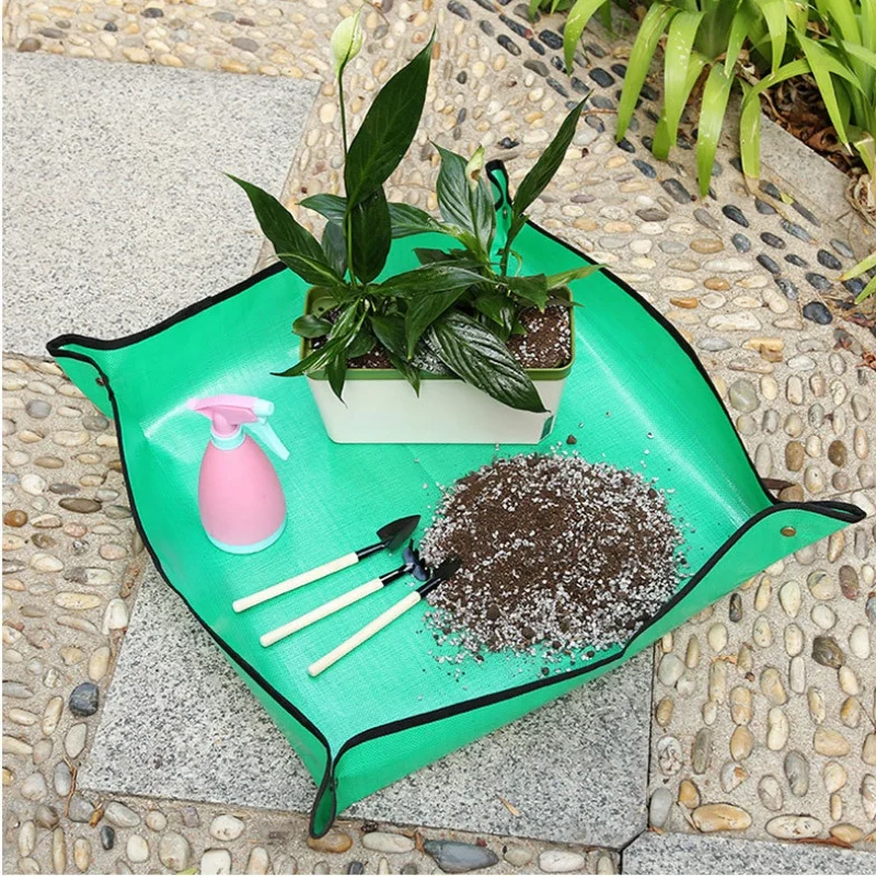 50-100cm Planting Mat Gardening Potting Pad Foldable Gardening Plant Mat Transplanting Waterproof Mats Plant Accessories