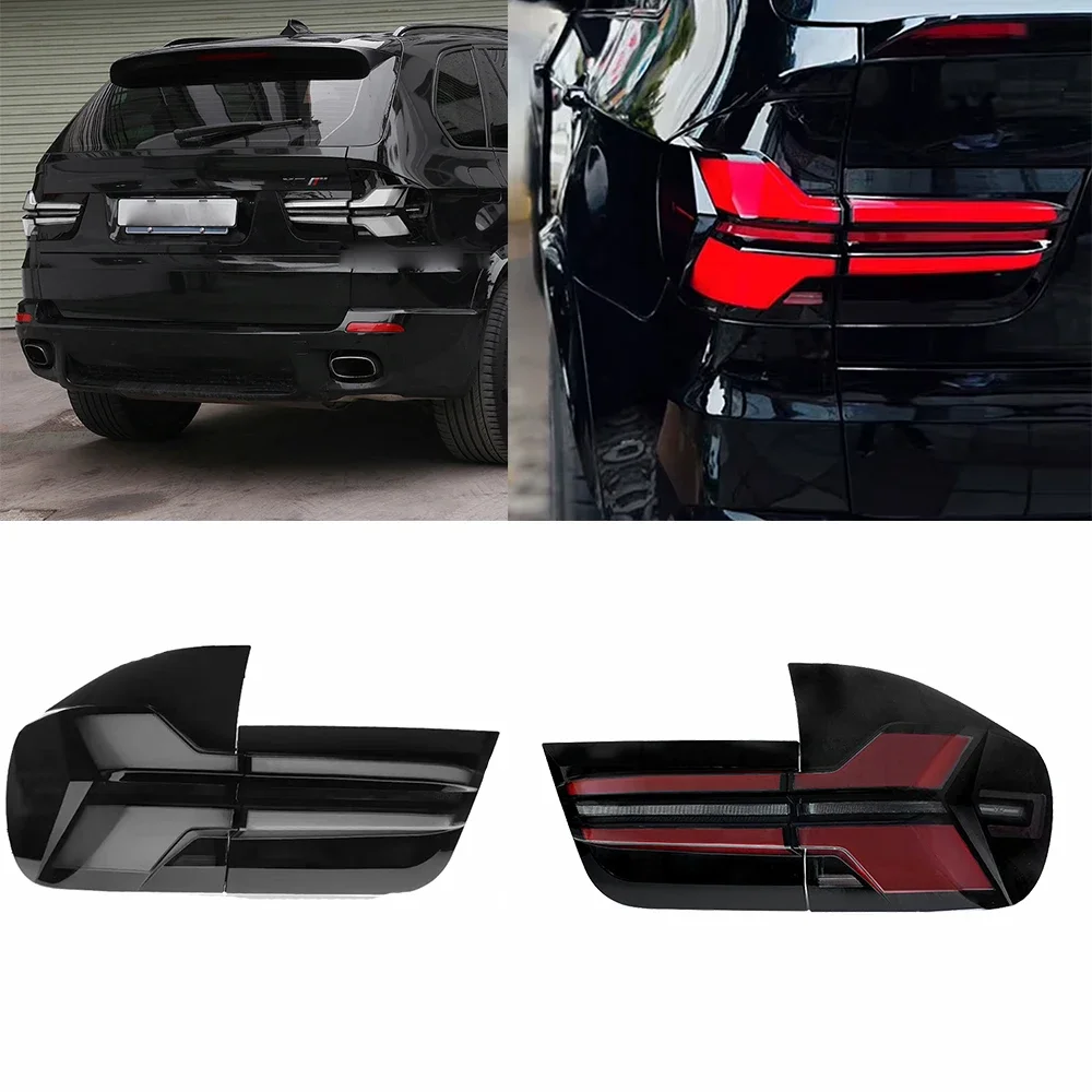 Автомобильный фонарь, светодиодные задние фонари в сборе для BMW X5 E70, 2007-2013, модифицированный задний стоп-сигнал, последовательный указатель поворота