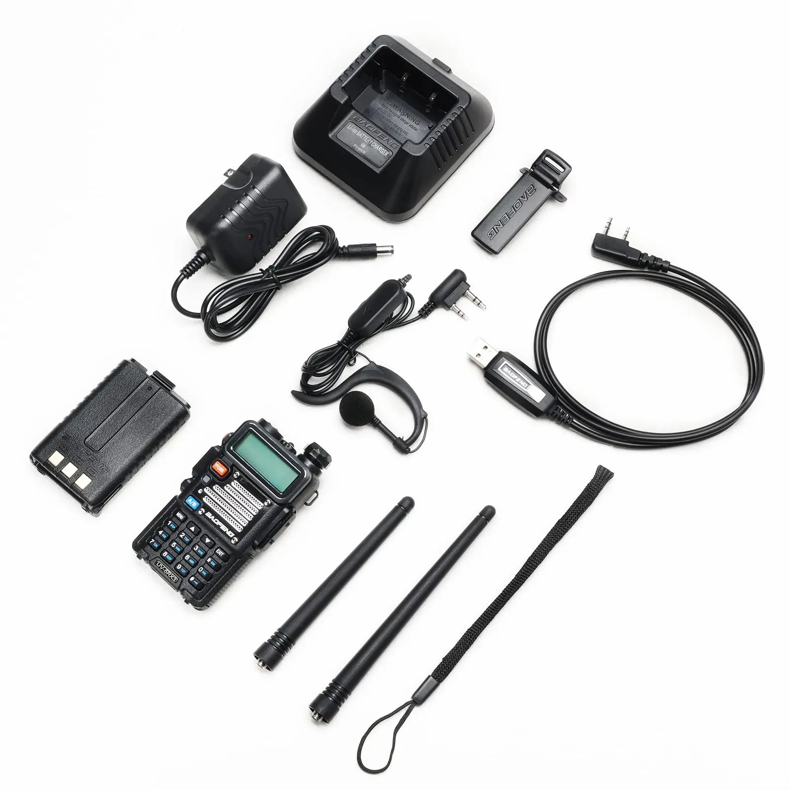 Baofeng X Radioddity UV-5RX3 트라이 밴드 VHF, 1.25M, UHF, 아마추어 핸드헬드 햄, 양방향 라디오 워키토키, 이어피스 포함