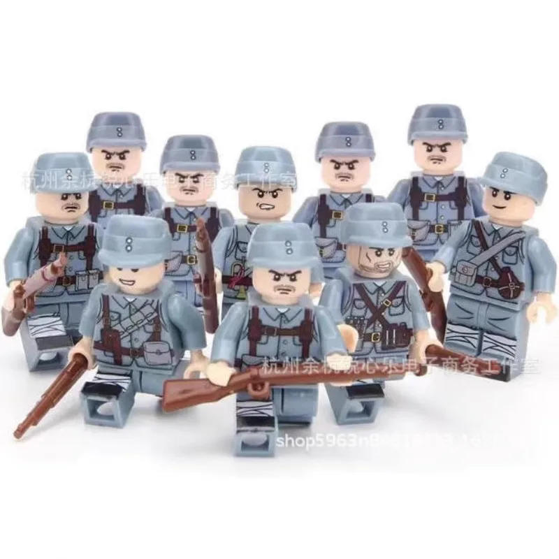 Building blocks, World War II military soldiers, soldiers, dolls, boys, educational assembly toys, gifts