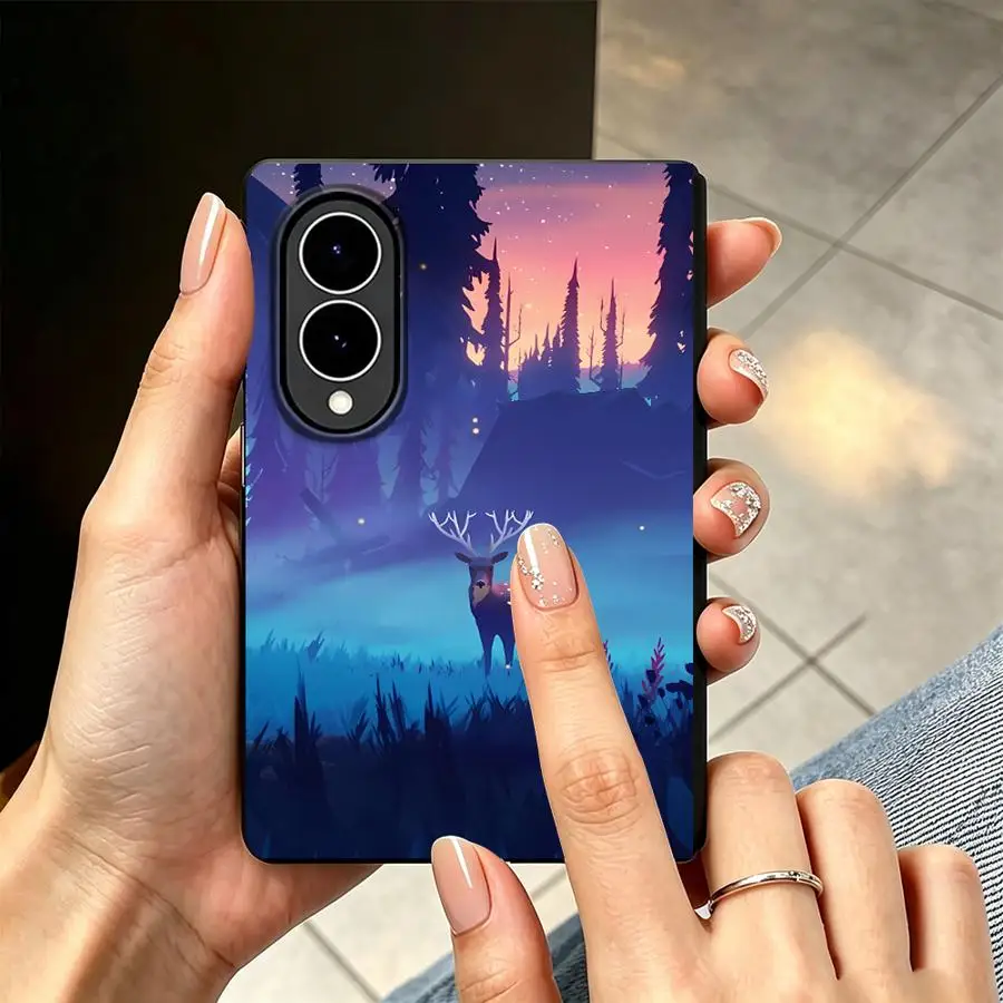 Starlight Mist Spirit Deer Luxury Phone Cover Case for Samsung Galaxy ZFold Wide Z Fold8 Wide ZFold8 Z Fold 8