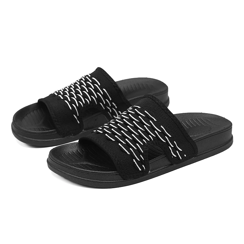 

New Summer Women Men Sandals Mesh Breathable Padded Beach Flip Flops Shoes Solid Flat Bath Slippers Lighted Casual Shoes