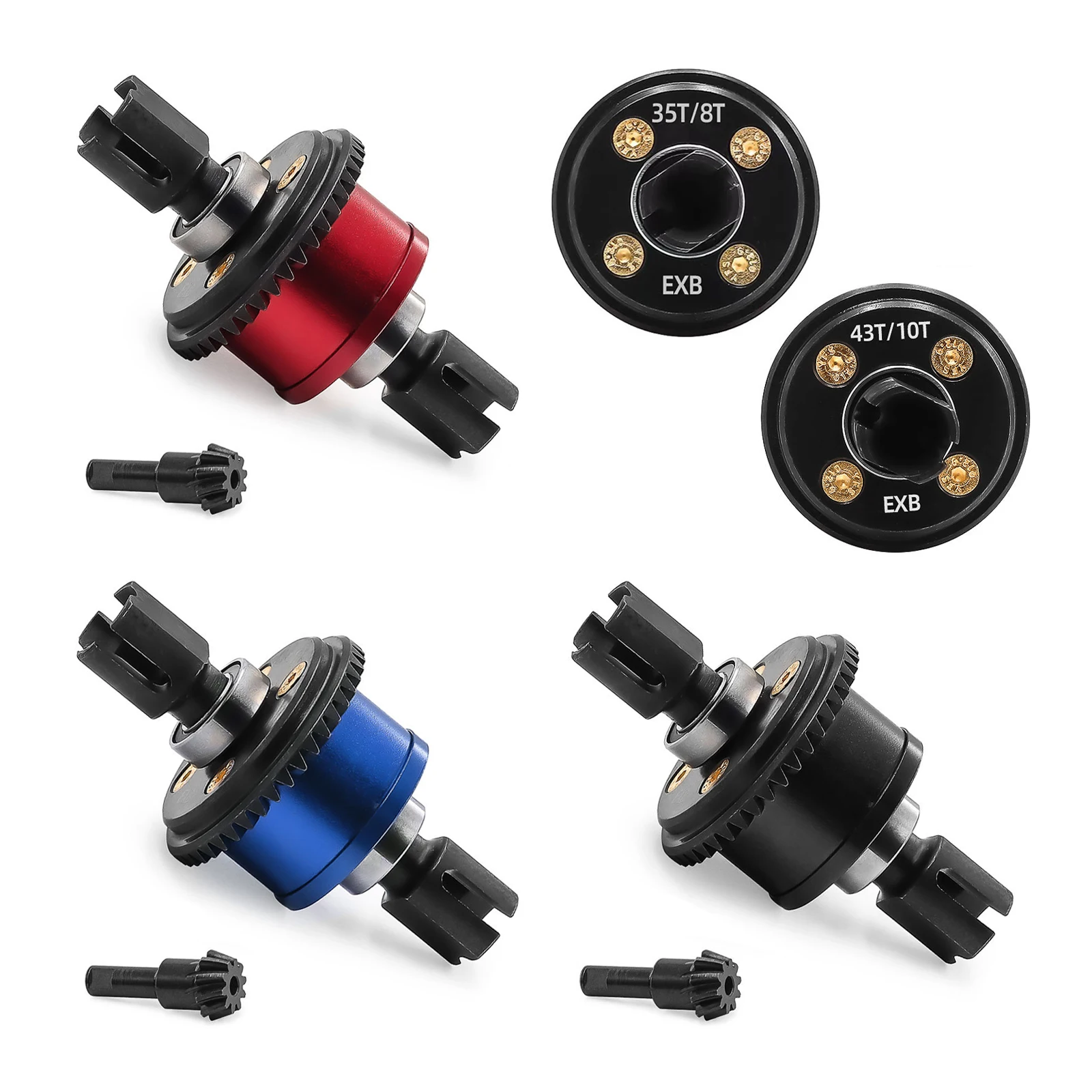 

Front & Rear Split Differential Assemblies (35T+8T/43T+10T) for ARRMA 1/8 KRATON V5 V6 1/7 BIGROCK MOJAVE EXB #ARA310990