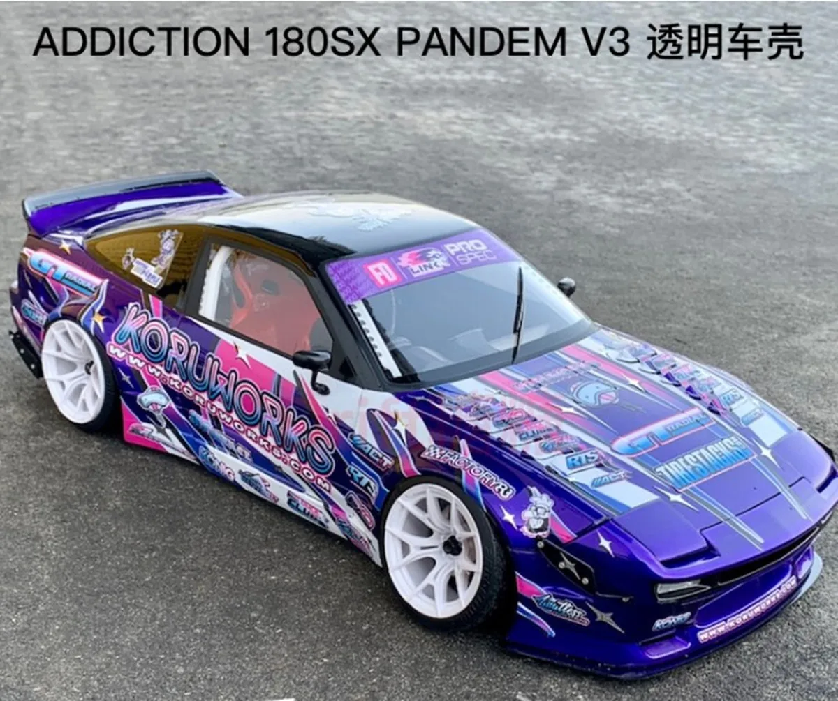 AD-HB9 Addiction Nissan 180SX PANDEM v 31/10RC Drift Wide Clear Body