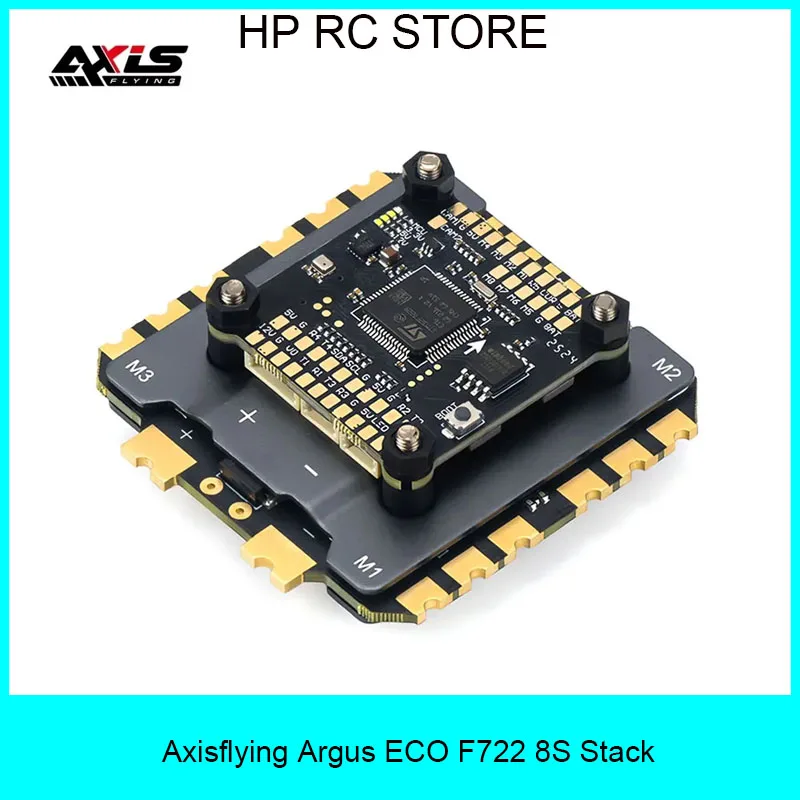 

Axisflying Argus ECO F722 8S Stack F722 Flight Controller with 80A 120A 8bit 32bit ESC Combo for RC FPV Freestyle Drone