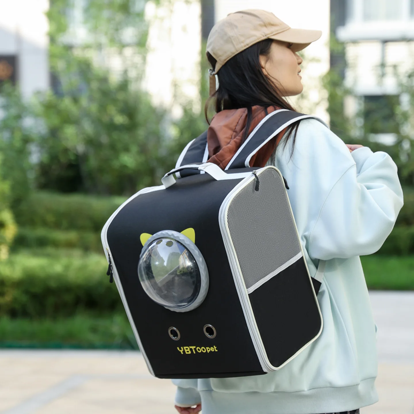 Mochila transportadora cápsula espacial anti-estrés para gatos y perros - imagen 2