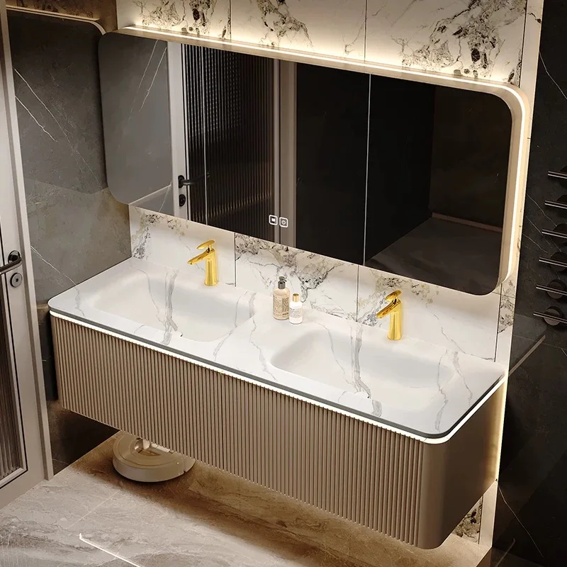 New Design Wall Mount Bathroom Vanity Cabinets Bathroom Cabinet Vanity With Mirror And Basin