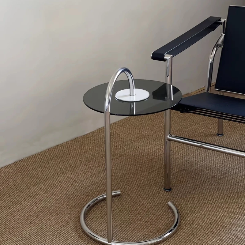 

Sofa side table small coffee table modern minimalist creative fan simple corner table tempered j transparent
