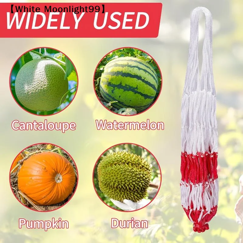 5/10/20pcs Heavy-Duty Fruits Net Bags Large Capacity Shopping Bags For Support The Growth Of Watermelons, Pumpkins, Cantaloupes