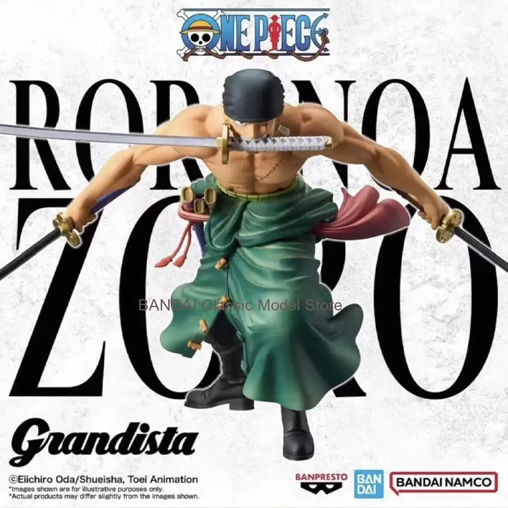 

In Stock Original Bandai Banpresto One Piece Grandista Roronoa Zoro Anime Action Figures Model Ornaments Toy Decoration 19Cm