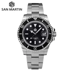 San Martin PT5000 Automatic Mechanical Sub 41mm Diver Watch Fashion Luxury Stainless Steel Date Cyclops Watches Waterproof 200M