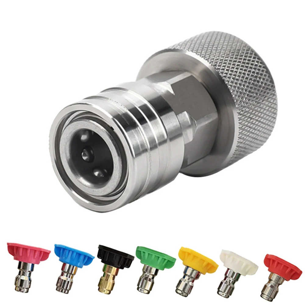 

Соединитель для садового шланга из нержавеющей стали GHT3/4 на 1/4 с быстросъемным соединением и комплектом насадок. Соединитель для садового шланга из нержавеющей стали GHT3/4.