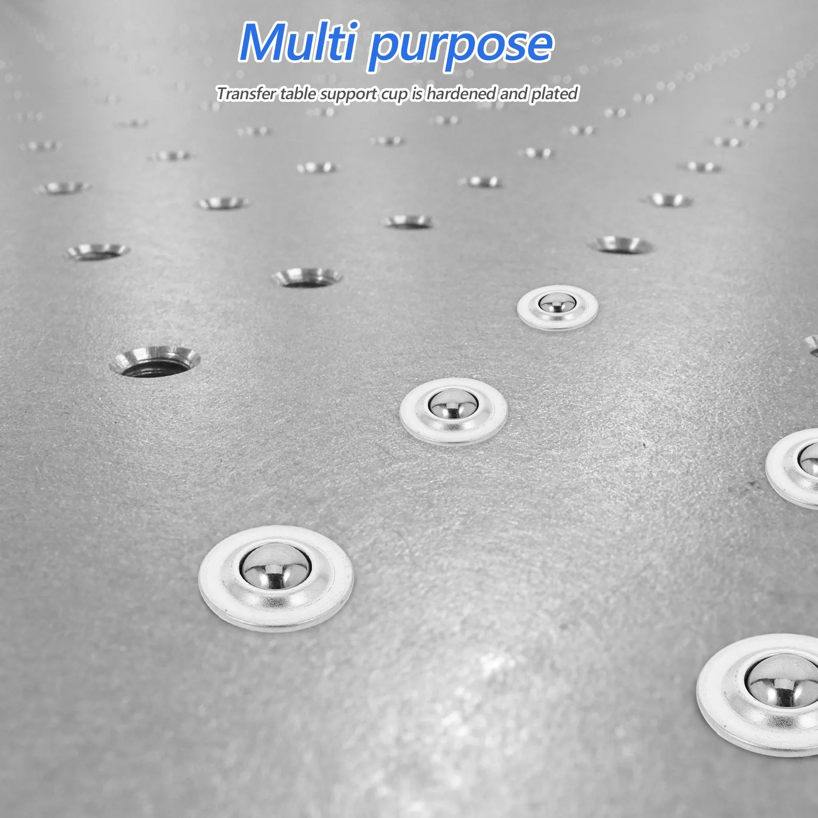 12Pcs Ball Bearing Universal Transfer Bearings Hardened Plated Steel Base for Moveable Surfaces Garage Home Shop Mounted Bearing view 5