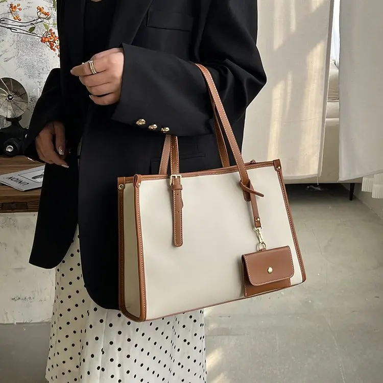 Simple Commute Women Tote Bag 2025 Designer Large Capacity Shoulder Bag Female High Quality Leather Luxury Handbag Women