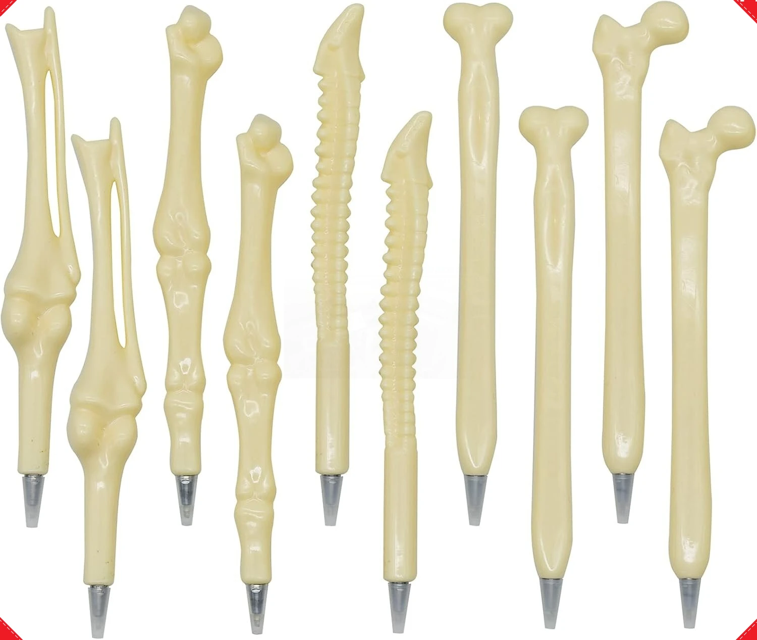 

25 Pcs Bone Shape Ballpoint Pens Nurse Doctor Pen Black Ink for Halloween day School Office Party Back To School