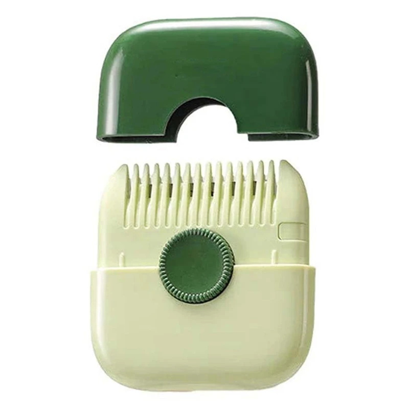 2-In-1 Hair Cutting Trimmer Barber Comb Bangs Hair Cutter Remover Home Mini Makeup Tools,Green Durable Easy To Use