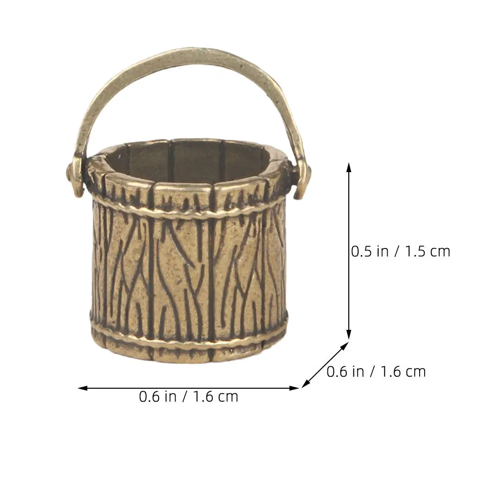 خمر دلو صغير ديكور النحاس الحرفية المنزل سطح المكتب الجدول محور غرفة الطعام مكتب ديكور احتفالي هدية الفن