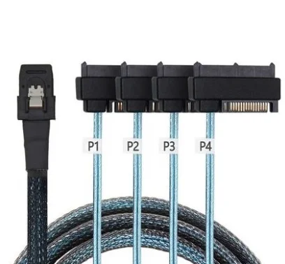 5 Stück SFF-8087 SAS-Kabel für CY-Server 36P auf 4 SATA-Festplatte SAS-Kabel 29PIN-Kabel 1 m