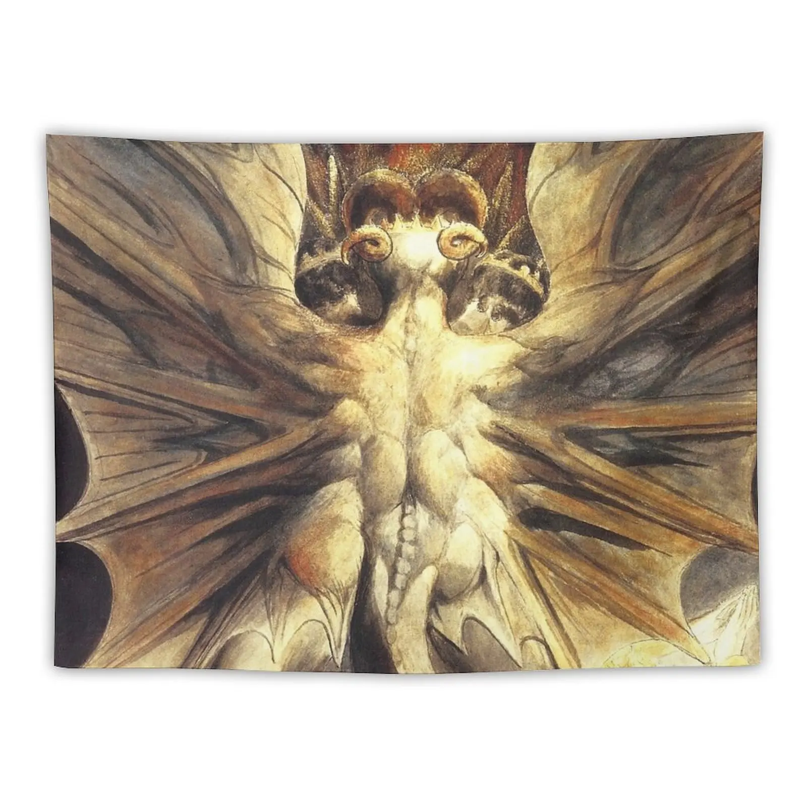 

New HD The Great Red Dragon (Rev 12) (serie - number 2 of 4) by William Blake HIGH DEFINITION (original colors) Tapestry