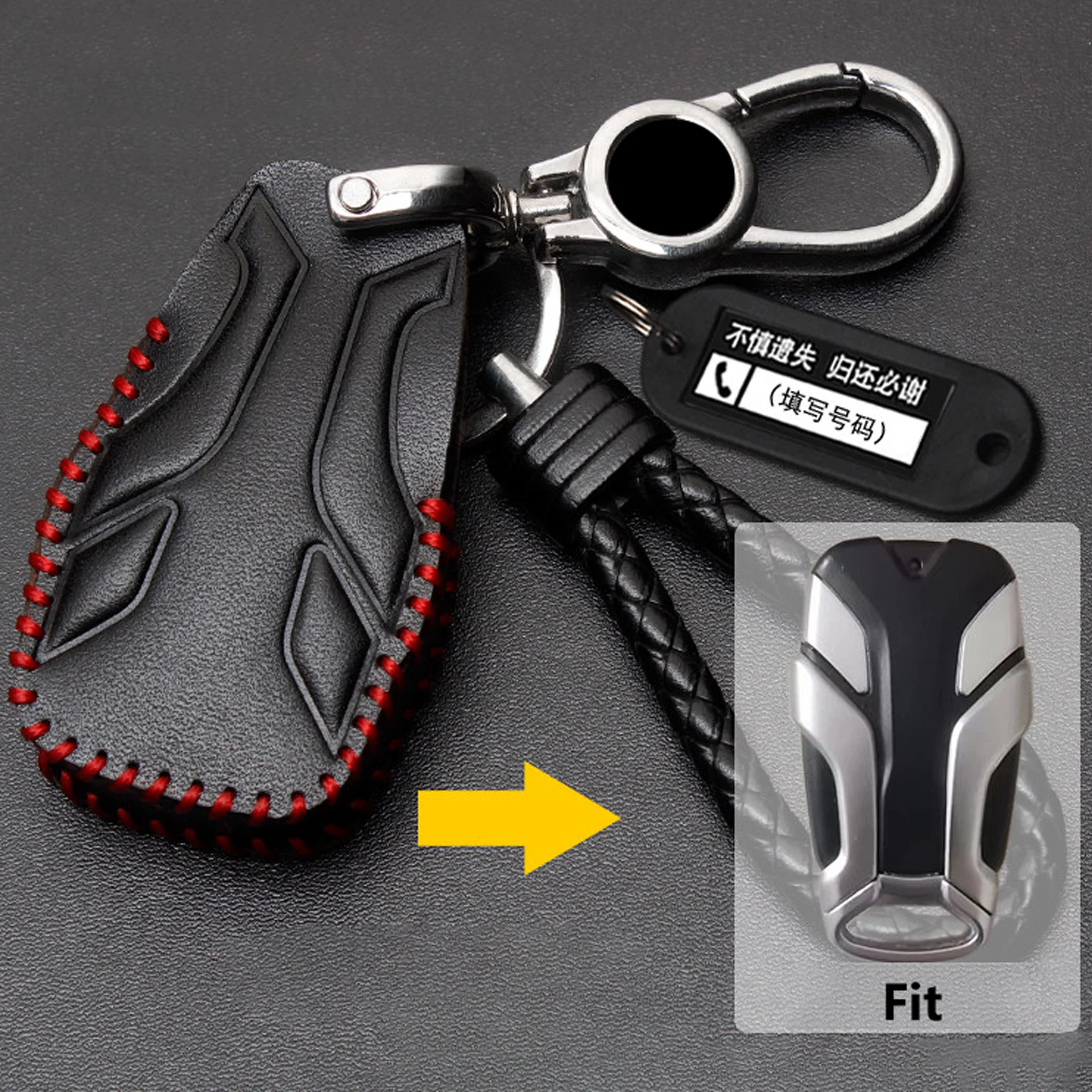 Leder für VOGE SR4MAX SR4 MAX 350 DS900X Play 2024 Motorrad Schlüsseletui Modifikation Schlüsselabdeckung Halter Schlüsselanhänger Zubehör