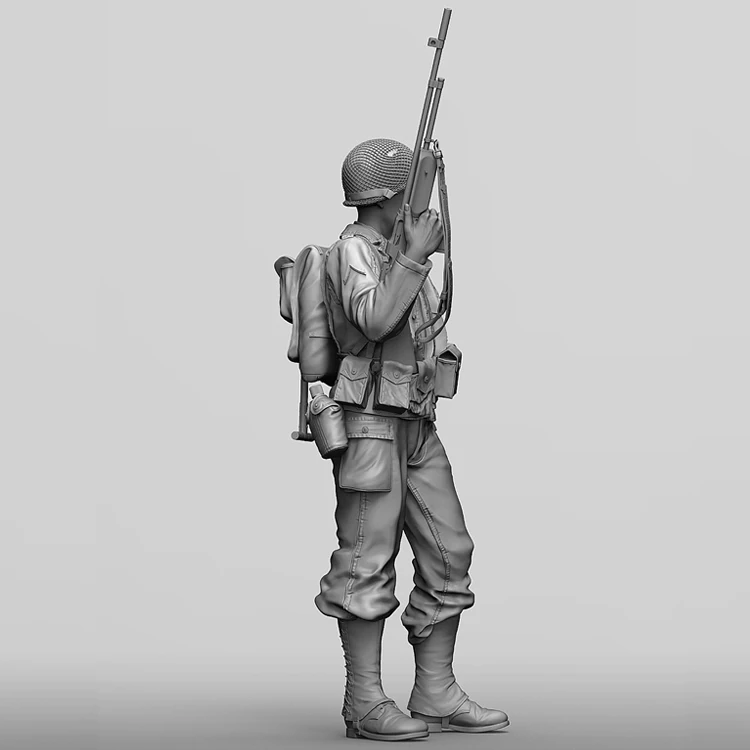 Figurine de Soldat GK en Résine, Kit Non Assemblé et Non Peint, Thème Militaire de la Seconde Guerre Mondiale, 1/16